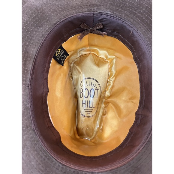 Vintage Boot Hill Cowboy Bucket Hat Brown Size Lg 7 1/4 - 7 3/8 Stetson Western - Picture 6 of 7